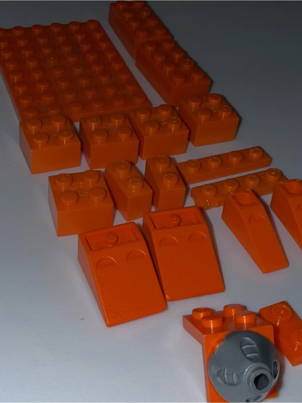 LEGO 18 orange planks blocks pieces parts lot